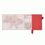 Діловий записник А6 датований Leo Planner 'Monaco', м’який, 352 стор., червоний, 252552 252552