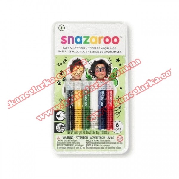 Snazaroo 1160603 Halloween Face Paint Sticks - Set of 6 