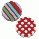 Форма для создания печенья в шоколаде 'Dot-stripes cookie candy mold' 8 шт. Wilton 2115-0006