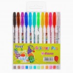 Набір гелевих ручок 'Glitter pens' 12 кольорів, PVC, 528-12 528-12